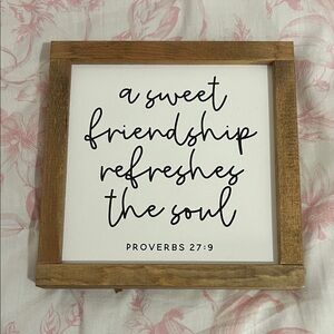 Hobby Lobby Friendship Quote Sign - White and Brown